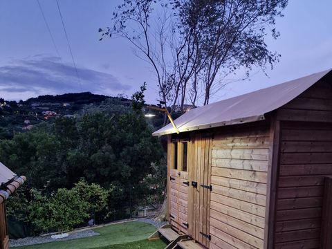Tente en toile et en bois 4 personnes - Safari Lodge