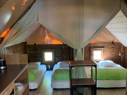 Tente en toile et en bois 4 personnes - Safari Lodge