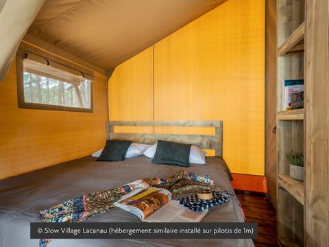 Tente en toile et en bois 5 personnes - Tente Lodge Insolite 2ch