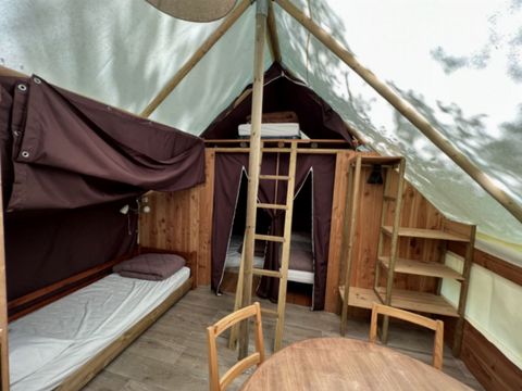 Tente en toile et en bois 6 personnes - Cabane Acacia