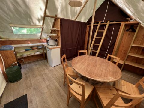 Tente en toile et en bois 6 personnes - Cabane Acacia