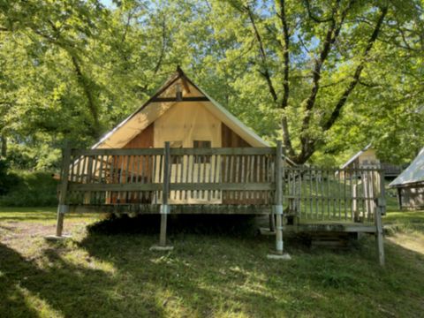 Tente en toile et en bois 6 personnes - Cabane Acacia
