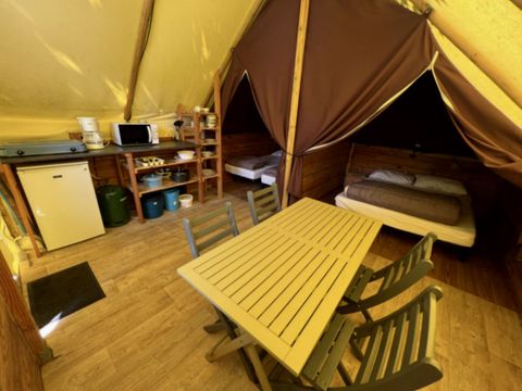 Tente en toile et en bois 4 personnes - Cabane Hibiscus