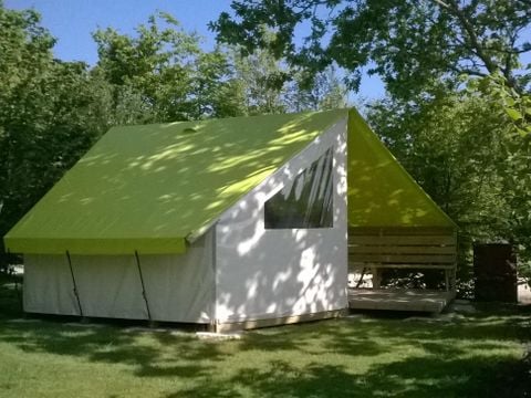 Tente en toile et en bois 1/4 personnes - TENTE - SAHARI - 2 chambres