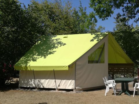 TENTE TOILE ET BOIS 4 personnes - TENTE SAHARI 2 CH 4 pers 1/4 pers