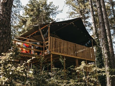 TENTE TOILE ET BOIS 4 personnes - Camping Luna del Monte - Tente Safari 4 personnes avec sanitaires