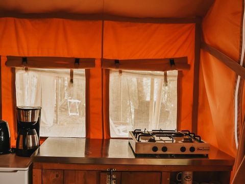 TENTE TOILE ET BOIS 6 personnes - Camping Luna del Monte - Tente Safari 6 personnes