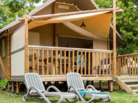 TENTE TOILE ET BOIS 5 personnes - Lodge Jungle 5p 2ch ***