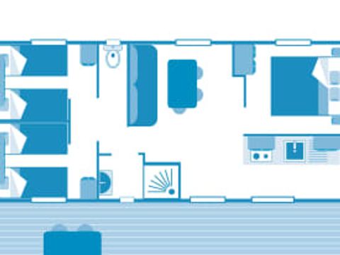 MOBILHOME 6 personnes - Cottage 6p 3ch clim ****