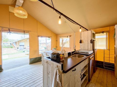 TENTE TOILE ET BOIS 6 personnes - Tente Safari | 6 couchages