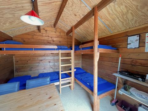 TENTE TOILE ET BOIS 4 personnes - Cabane en rondins | 4 personnes