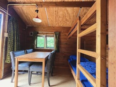 TENTE TOILE ET BOIS 4 personnes - Cabane en rondins | 4 personnes