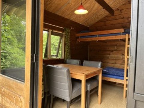 TENTE TOILE ET BOIS 4 personnes - Cabane en rondins | 4 personnes