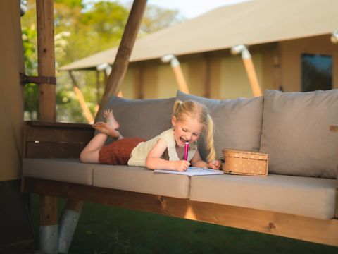 Tente en toile et en bois 6 personnes - Tente safari | 6 personnes