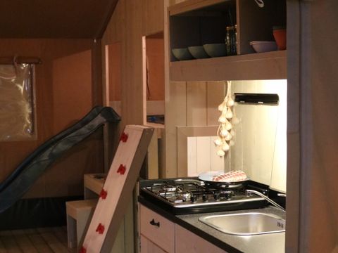 Tente en toile et en bois 7 personnes - Tente safari XL | 7 personnes