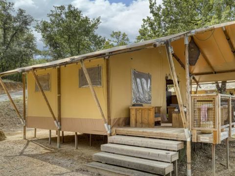 Tente en toile et en bois 4 personnes - Lodge Insolite 2 chambres