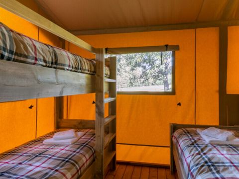 Tente en toile et en bois 6 personnes - Tente Glamping Safari 2 CH 6P 5*
