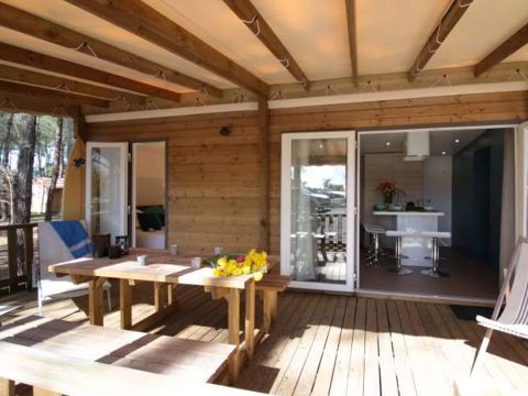 Lodge 6 personnes - Cottage Premium KeyWest 6p - 3 chambres - TV - Climatisation
