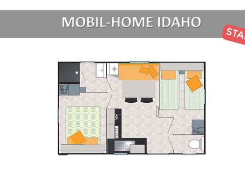 MOBILHOME 4 personnes - IDAHO STANDARD