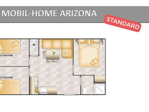 MOBILHOME 6 personnes - ARIZONA STANDARD