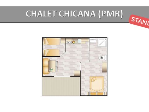 MOBILHOME 6 personnes - CHICANA STANDARD (PMR)