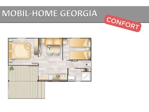MOBILHOME 4 personnes - GEORGIA CONFORT