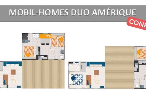 MOBILHOME 6 personnes - DUO AMERIQUE CONFORT
