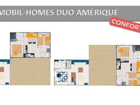 MOBILHOME 6 personnes - DUO AMERIQUE CONFORT