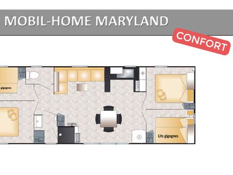 MOBILHOME 10 personnes - MARYLAND CONFORT