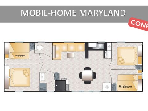 MOBILHOME 10 personnes - MARYLAND CONFORT