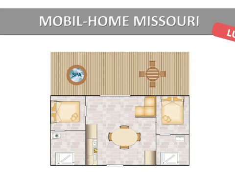 MOBILHOME 5 personnes - MISSOURI LUXE AVEC SPA