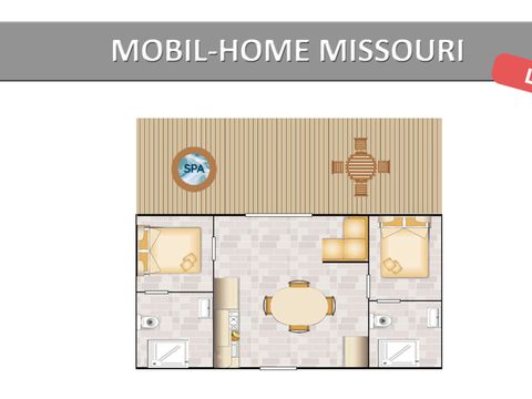 MOBILHOME 5 personnes - MISSOURI LUXE AVEC SPA