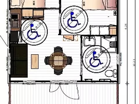 CHALET 4 personnes - PMR Origan 3 Pièces