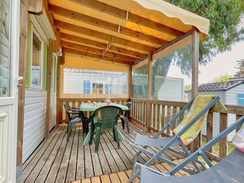 MOBILHOME 6 personnes - MH 2CH VINTAGE - TERRASSE SEMI COUVERTE