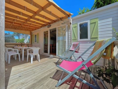 MOBILHOME 6 personnes - 3CH VINTAGE - TERRASSE SEMI COUVERTE