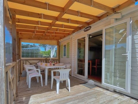 MOBILHOME 6 personnes - 3CH VINTAGE - TERRASSE SEMI COUVERTE