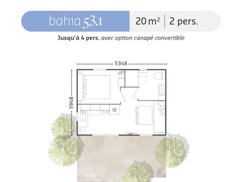 MOBILHOME 2 personnes - MH 1CH PREMIUM TC mobile home 2026