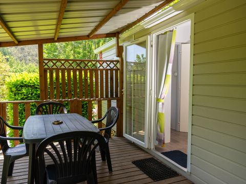 Mobilhome 5 personnes - Mobil-home Samedi 2 chambres + terrasse couverte