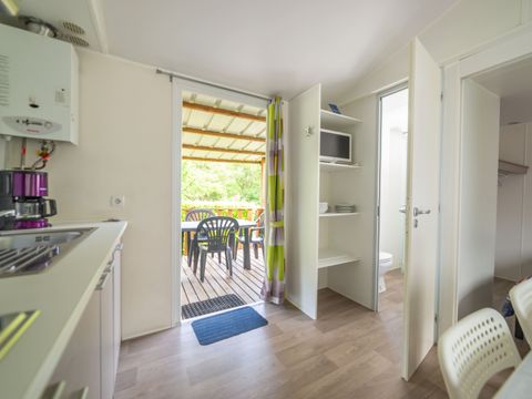 Mobilhome 5 personnes - Mobil-home Samedi 2 chambres + terrasse couverte