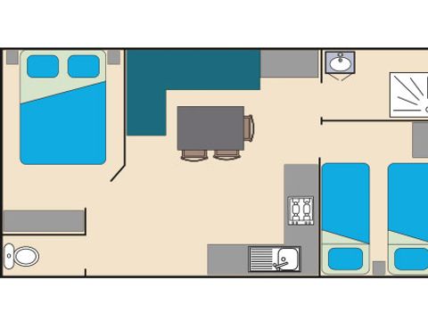MOBILHOME 4 personnes - CLASSIQUE - Océane