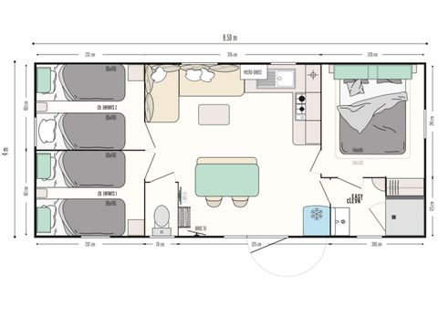 MOBILHOME 6 personnes - CONFORT - Cordelia