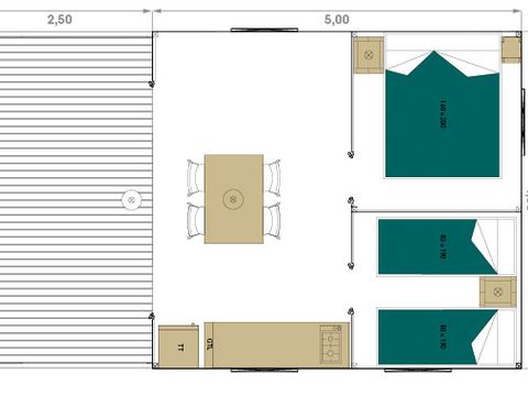 Hébergement 4 personnes - INSOLITE LODGE PRIVILÈGE - 23 m² - 2 chambres - avec sanitaires