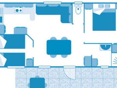 MOBILHOME 4 personnes - Cottage Savannah 4p 2ch ****