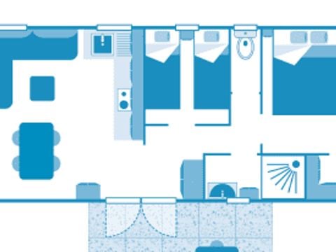 MOBILHOME 4 personnes - Cottage Ardéco 4p 2ch ****