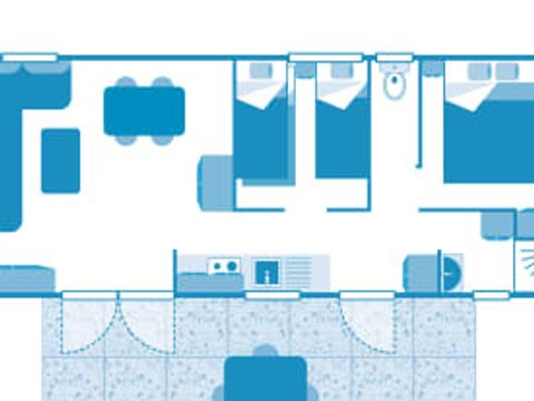 MOBILHOME 5 personnes - Cottage 5p 2ch ****