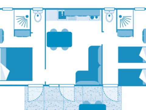 MOBILHOME 4 personnes - Cottage Lumini 4p 2ch ****