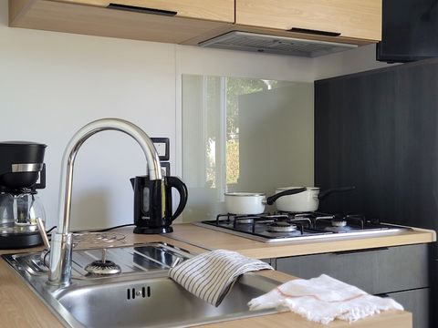 MOBILHOME 5 personnes - Cottage Opale  Vacances 2 Chambres  27m2 - Terrasse en bois