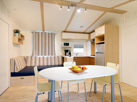 MOBILHOME 6 personnes - Mobil-Home PREMIUM 35m² 3 chambres avec terrasse couverte et lave-vaisselle