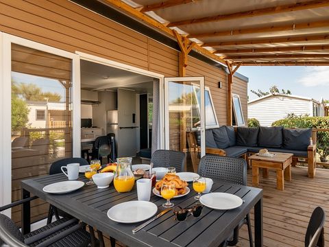 Mobilhome 6 personnes - Mobil-home | Premium | 3 Ch. | 6 Pers. | Terrasse Lounge | Clim. | TV