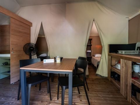 TENTE 6 personnes - Tente Lodge Camélia 6 pers 3 Ch 1 Sdb ***